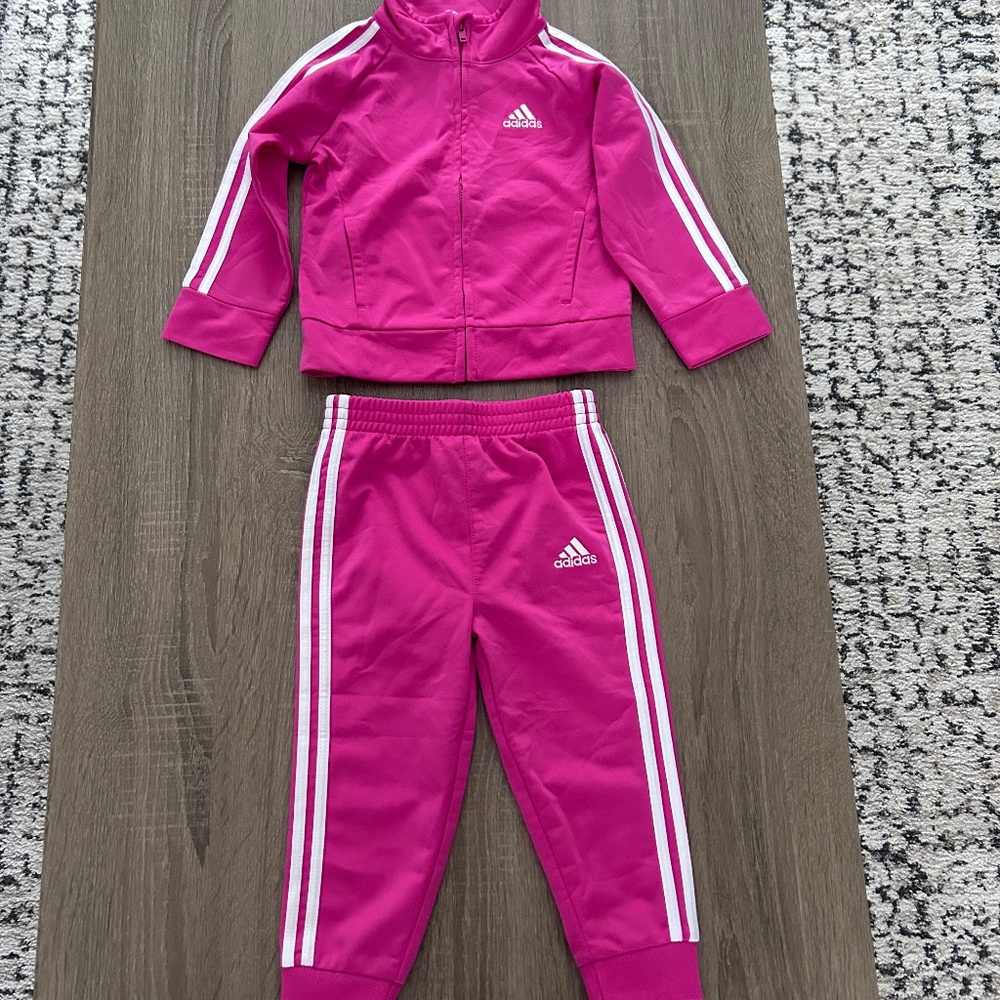 Toddler girls adidas track suit